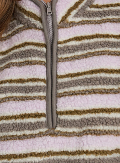 Quinee Polar Fleece Jumper Pink Multi Cropped Jumpers Jumpers 