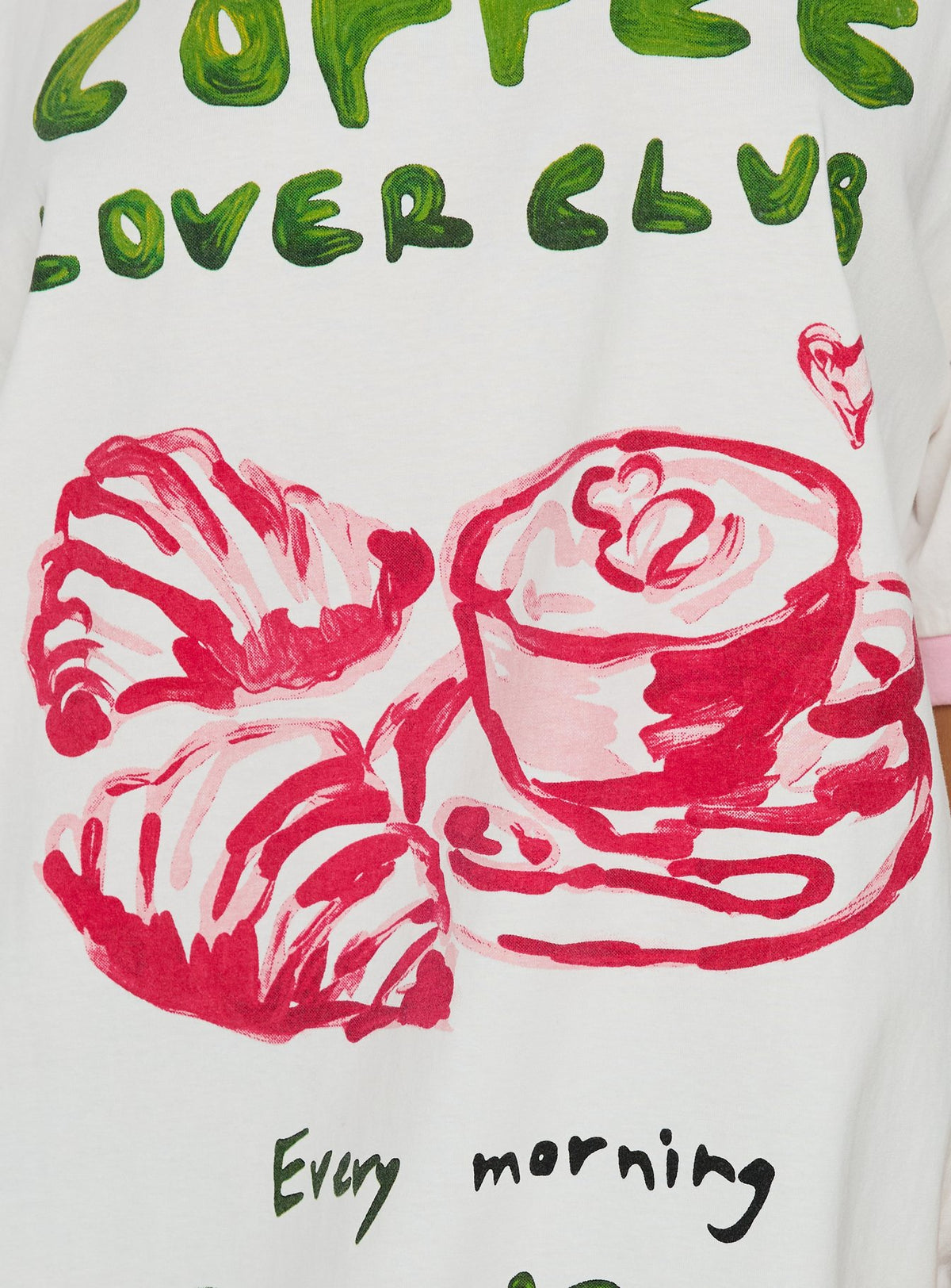 Coffee Lover Oversized Graphic Tee White / Multi