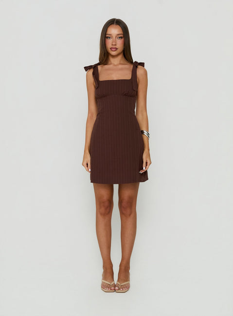 Neverending Mini Dress Dark Brown