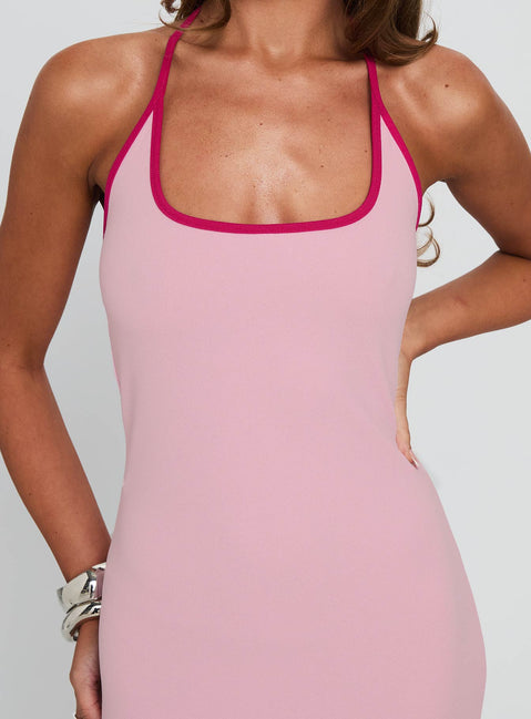 Teisha Halter Maxi Dress Pink