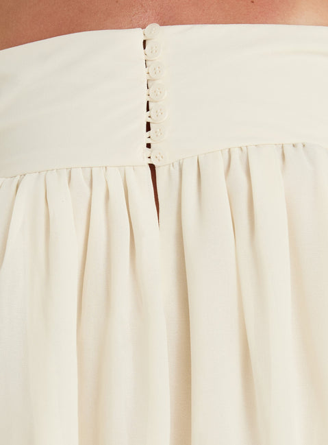 Annikah Off Shoulder Romper Cream