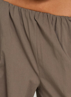 Featuring the Lunea Concealed Waistband Cargo Pants Charcoal Petite womens-regular-pants with high-rise detail Princess Polly