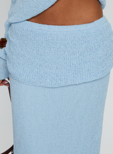 product Princess Polly Tessira Boucle Maxi Skirt Blue Maxi 