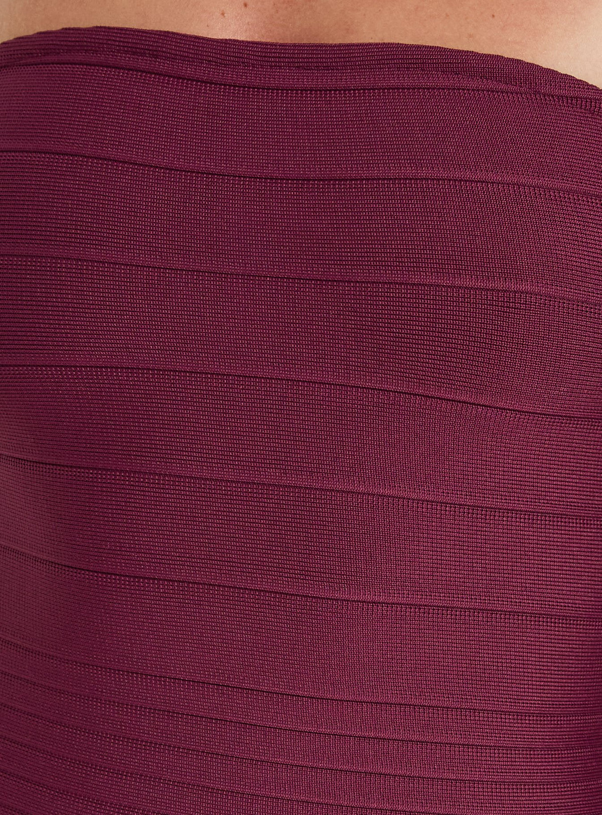 Eastonn Strapless Bandage Midi Dress Plum