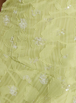 Elorra Strapless Mini Dress Green