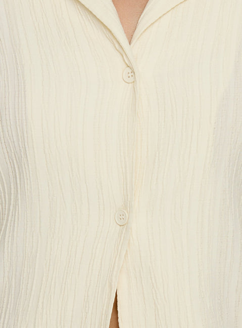 Beatris Long Sleeve Top Cream