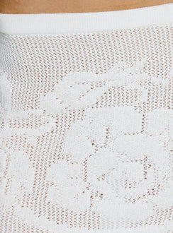 Designed with Roziana Crochet Mini Skirt White womens-skirts featuring mini length Princess Polly