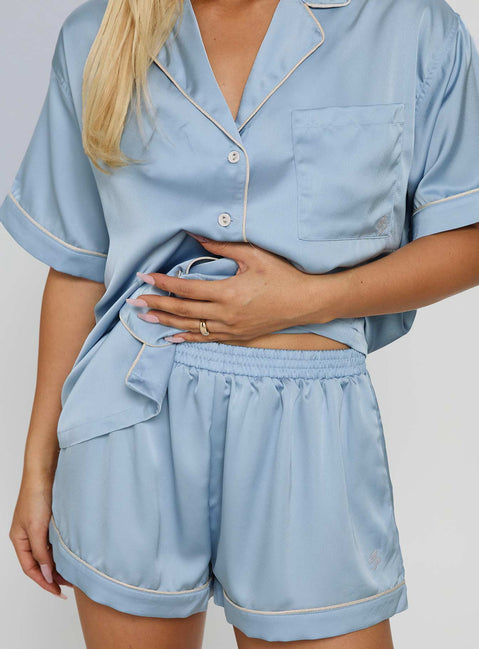 Hibernate Sleep Satin Set Blue
