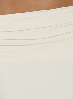 Crafted with the Liorah Foldover Waist Maxi Skirt Cream in womens-skirts featuring maxi length product Princess Polly
