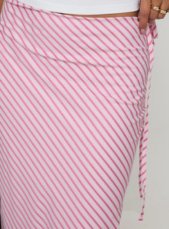 product Princess Polly Fluttering Maxi Skirt Pink Stripe Maxi Skirts Skirts 