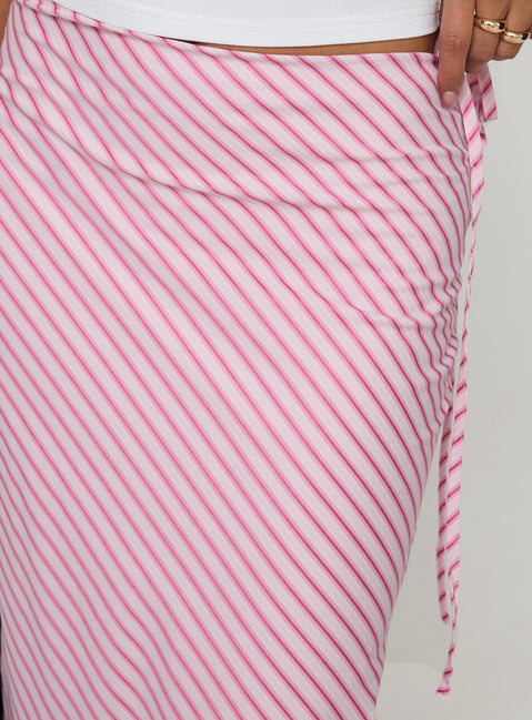 product Princess Polly Fluttering Maxi Skirt Pink Stripe Maxi Skirts Skirts 
