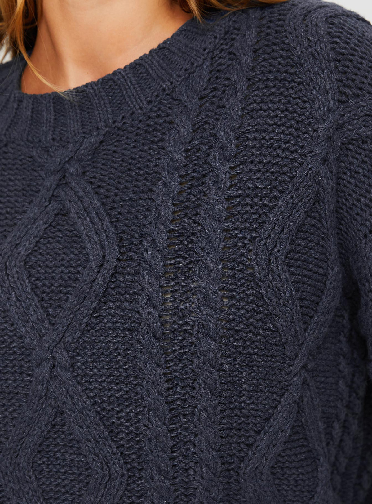 product Princess Polly Anaya Oversized Sweater Navy Cropped Jumpers Jumpers 
