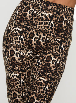 product Princess Polly Firecracker Capri Pants Leopard High Waisted Pants 