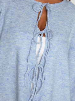 product Princess Polly Frosty Knit Cardigan Blue Longline Jumpers Jumpers 