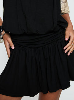 Lealeia Halter Slouch Mini Dress Black