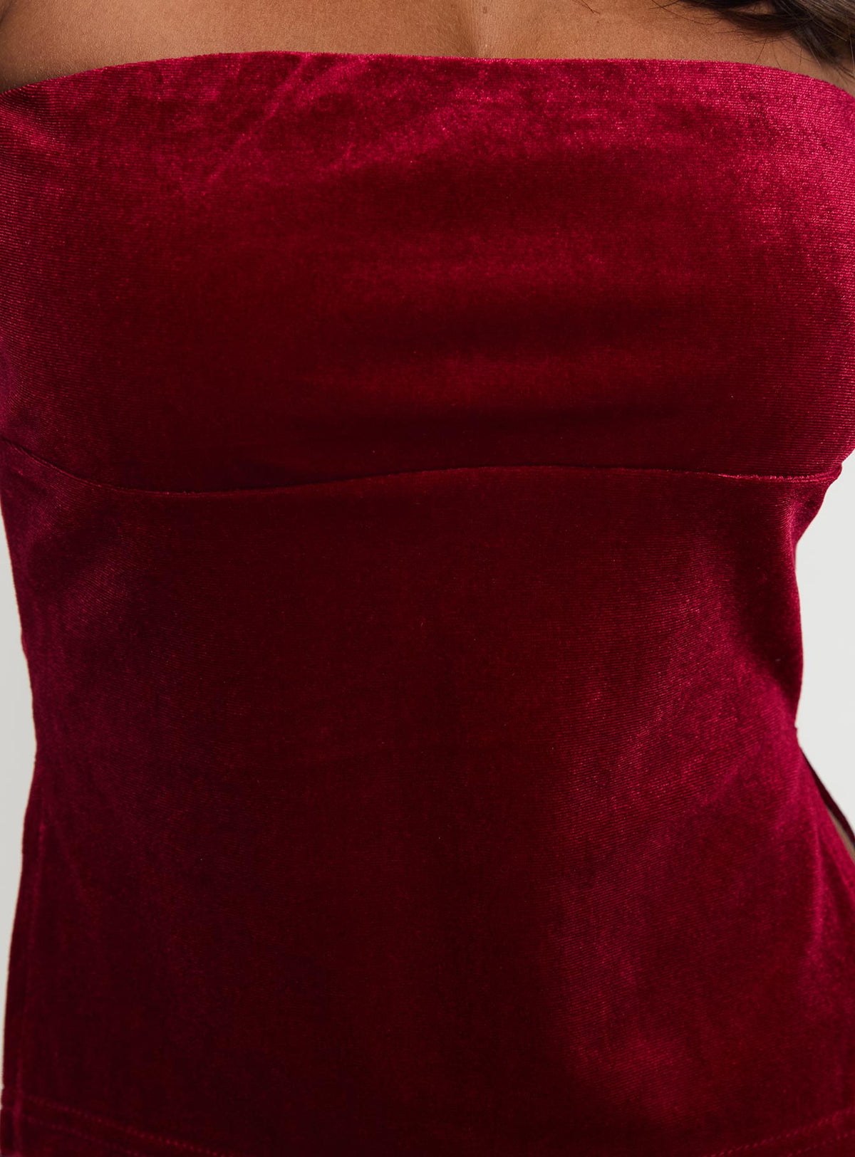 product Princess Polly Janece Strapless Velvet Top Red Sleeveless straight 