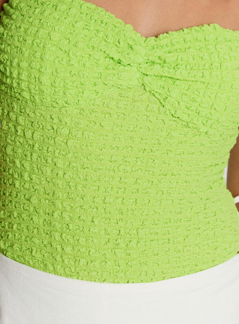 product Princess Polly Private Party Strapless Bodysuit Green Sleeveless Bodysuit 