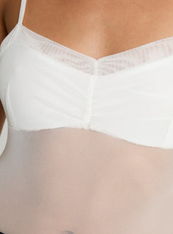 product Princess Polly In The Club Bodysuit White Sleeveless Bodysuit 