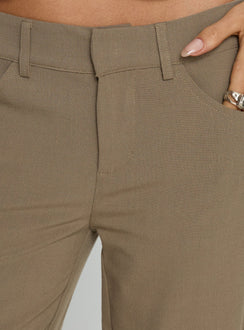 product Princess Polly Tunian Capri Tailored Pants Taupe Mid Rise Pants Pants 