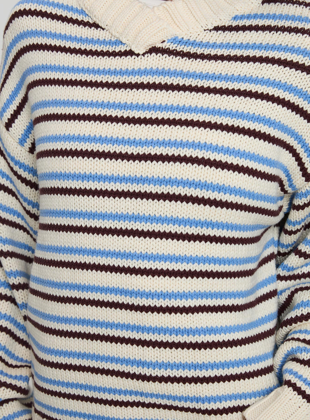 product Princess Polly Karolyn Sweater Blue Stripe Longline Jumpers Jumpers 