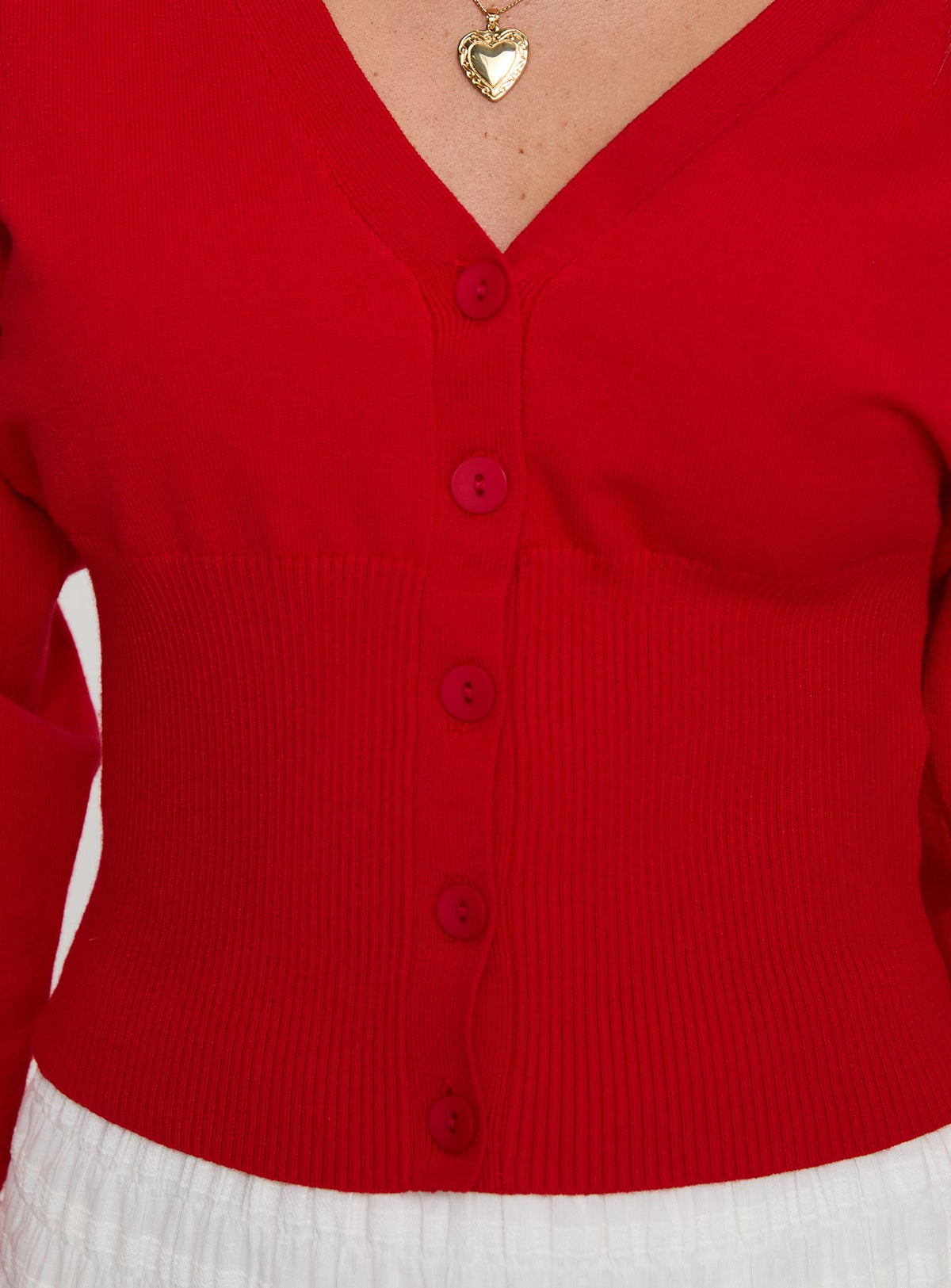 product Princess Polly Wistfully Knit Cardigan Red Jumpers 