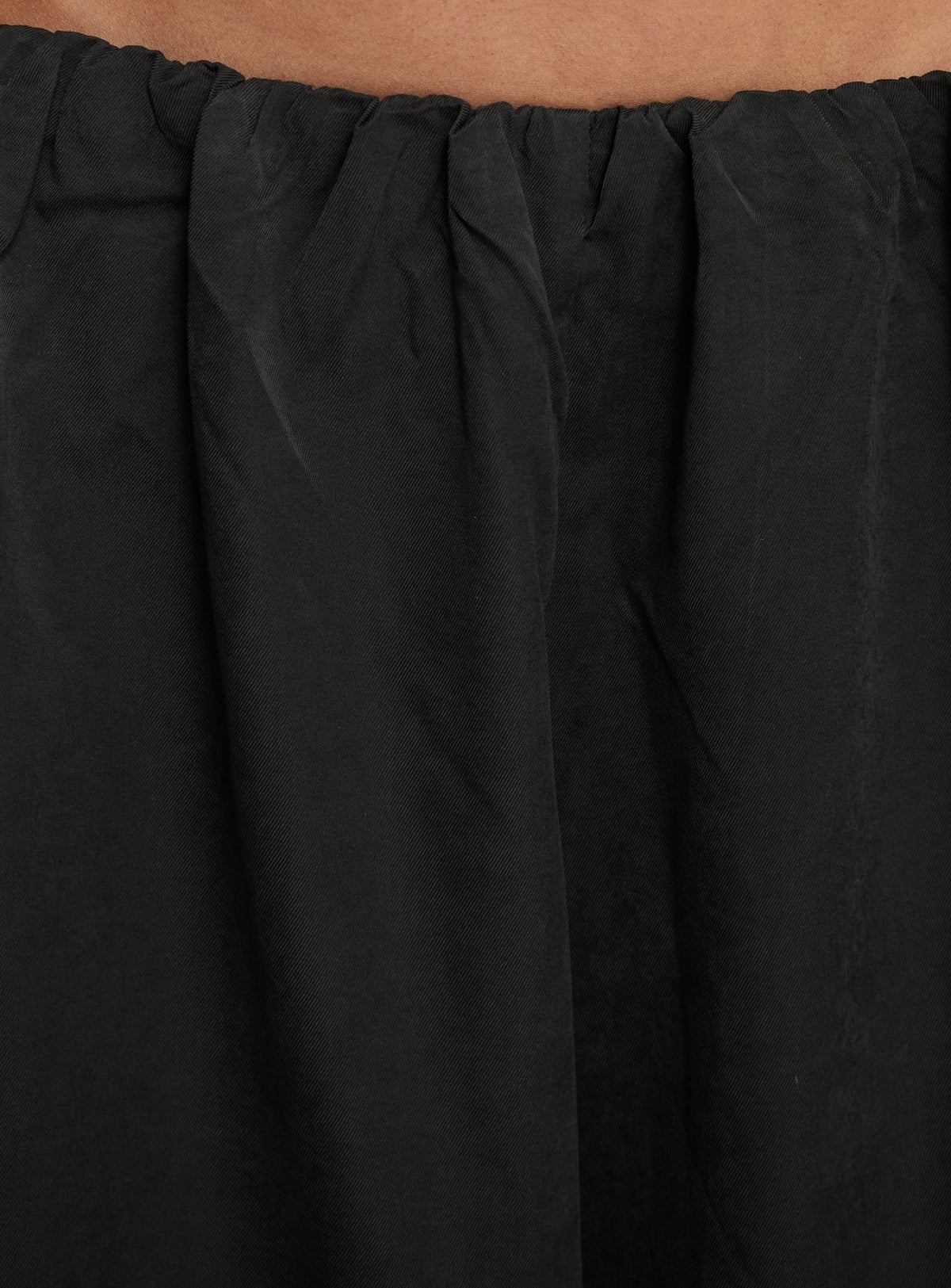 side view of model wearing Princess Polly Odara Wide Leg Pants Black Low Rise Pants Pants 