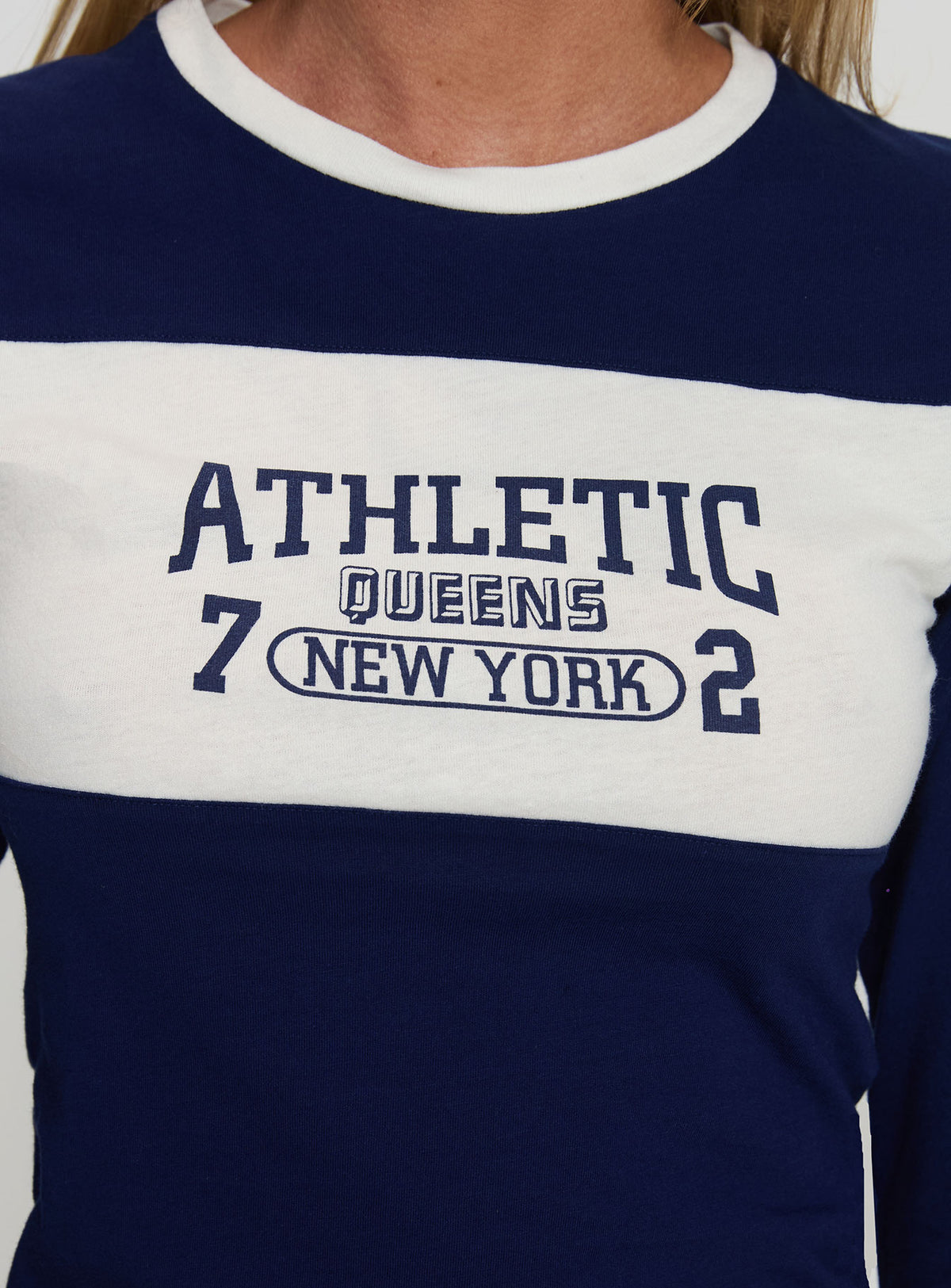 product Princess Polly 72 Athletic Long Sleeve Top Blue Full Sleeves Crew Neck 