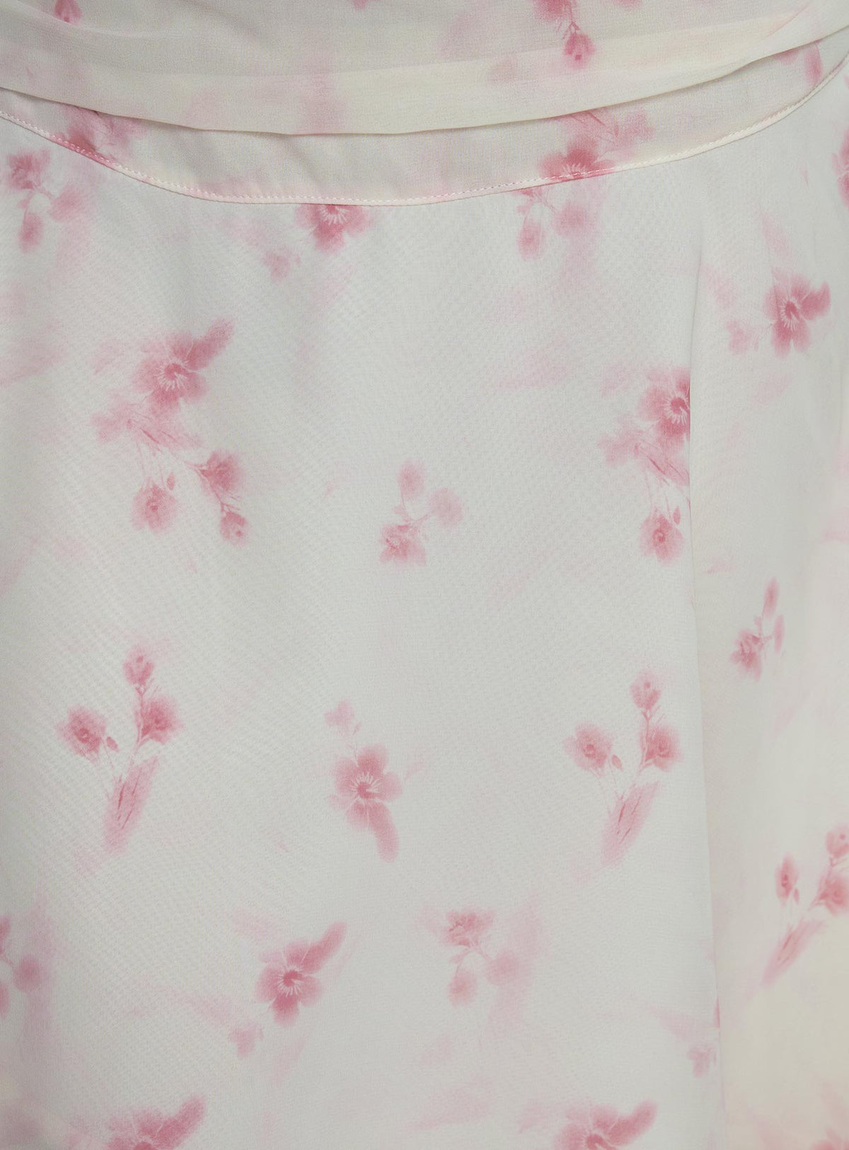   side view of model wearing Princess Polly Charisse Asymmetrical Midi Skirt Floral Skirts 