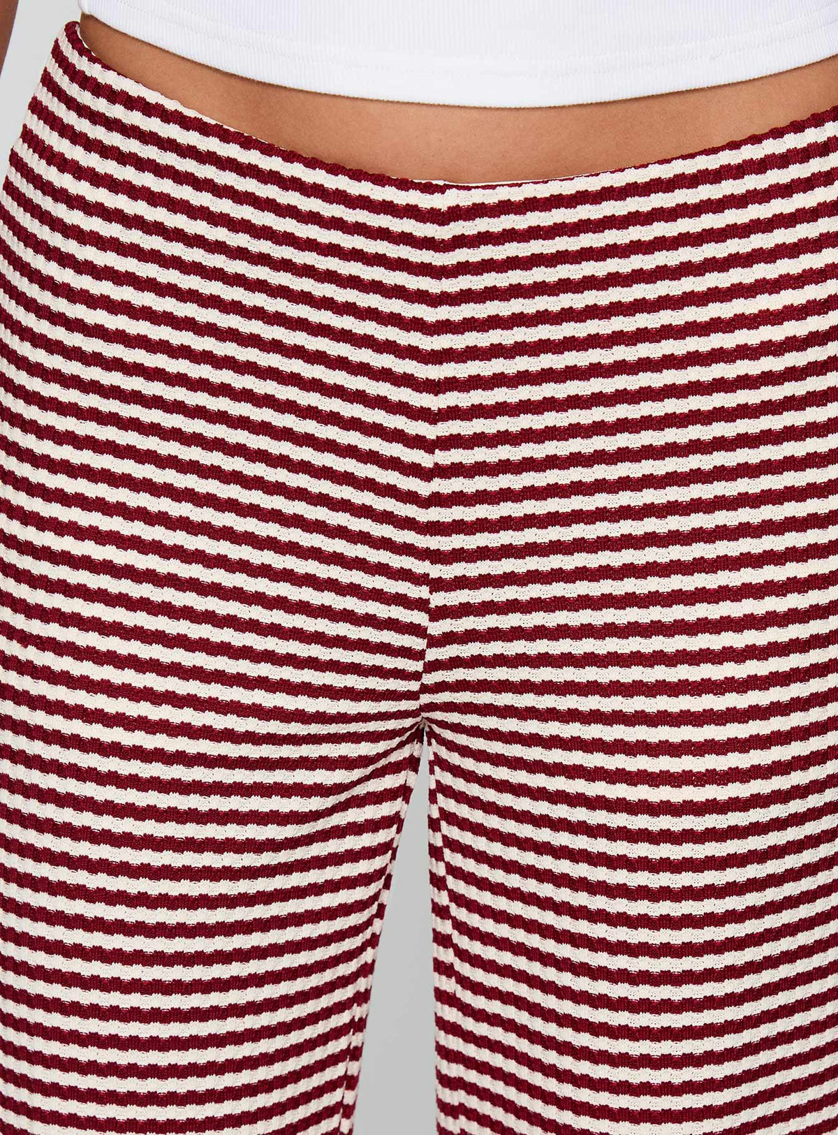product Princess Polly Next To Me Lounge Pant Red / White Stripe Low Rise Pants Pants 