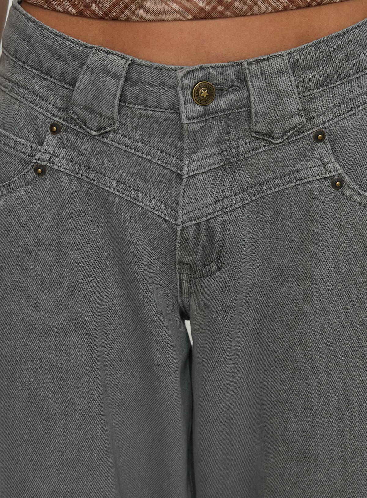 West Side Mid Rise Wide Leg Jeans Grey Wash Mid Rise Jeans Jeans 