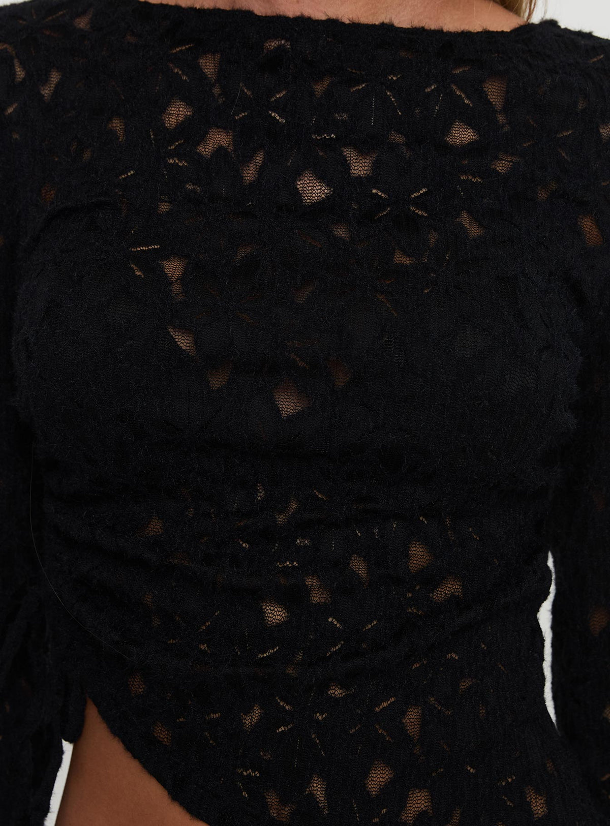 product Princess Polly Sensua Long Sleeve Top Black Full Sleeves High Neck 