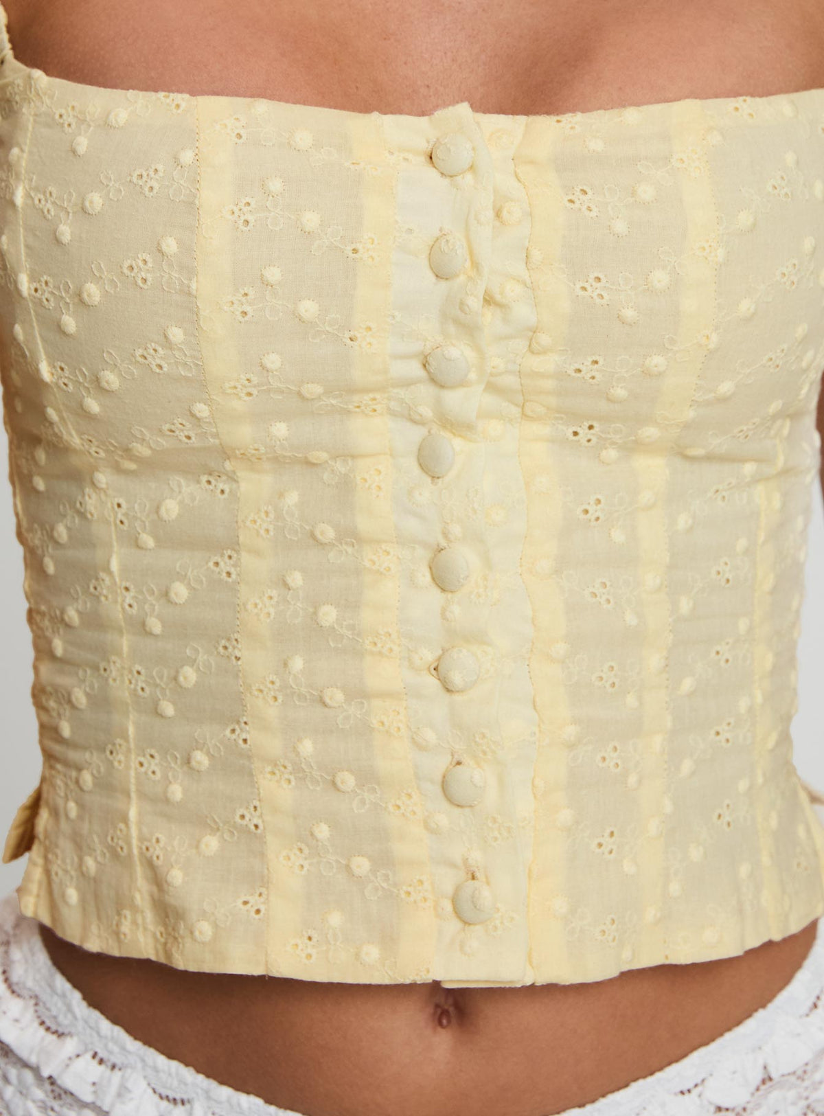 product Princess Polly Lyncher Top Yellow Short Sleeves Square Neck 