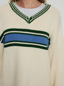 product Princess Polly Old Sport Knit Sweater Multi Longline Jumpers Jumpers 
