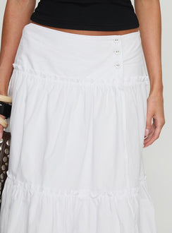 Presenting the Cascades Low Rise Midi Skirt White womens-skirts in midi length product