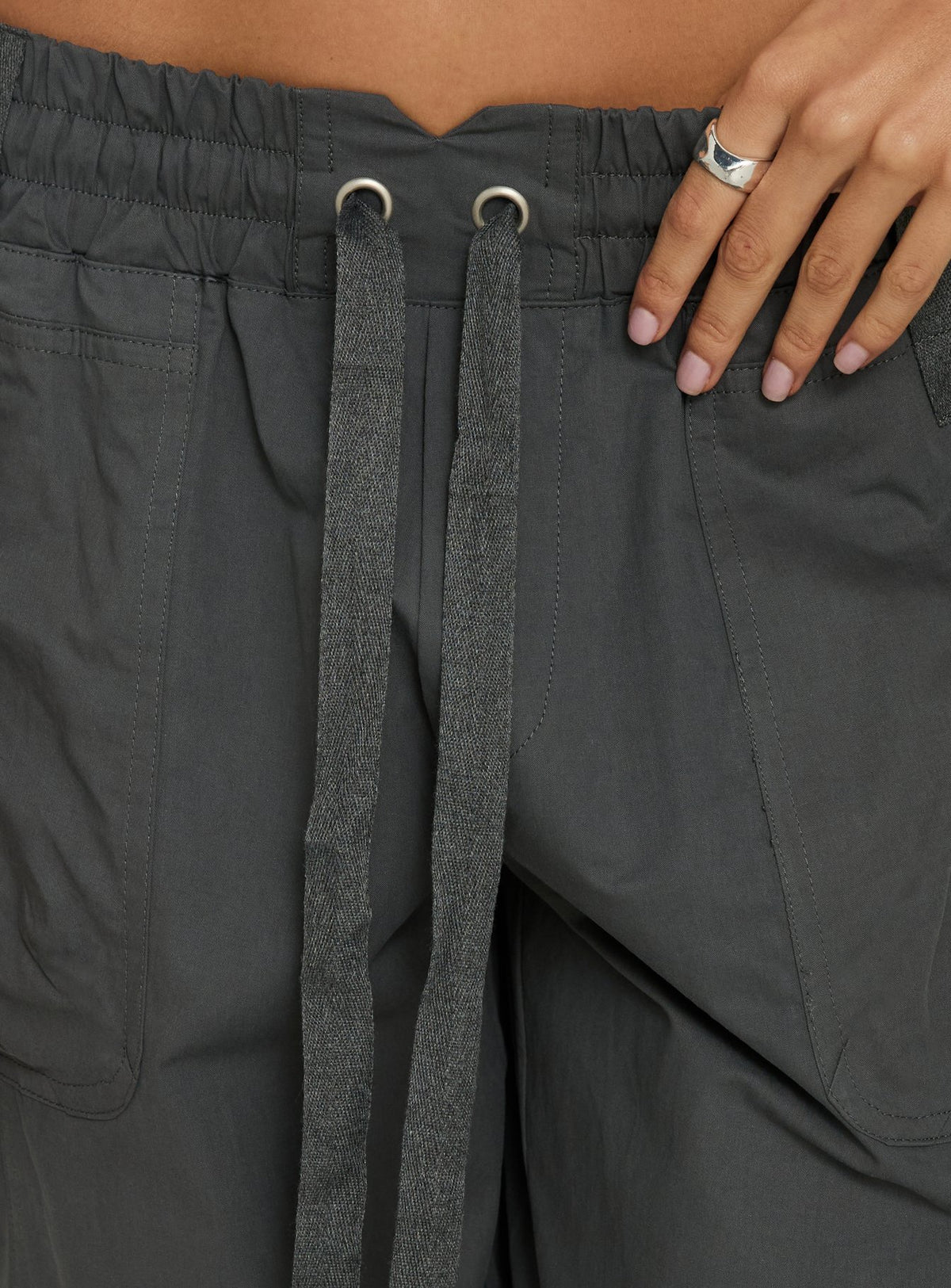Crafted from Fever Cargo Pant Charcoal womens-regular-pants with high-rise detail Princess Polly