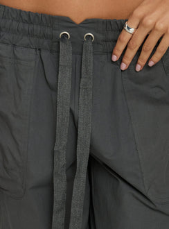 Crafted from Fever Cargo Pant Charcoal womens-regular-pants with high-rise detail Princess Polly