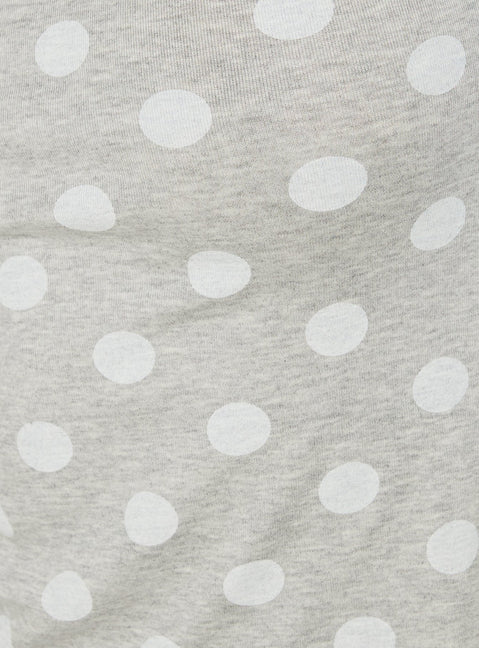 Fabella 3/4 Sleeve Raglan Top Grey Polka / Blue