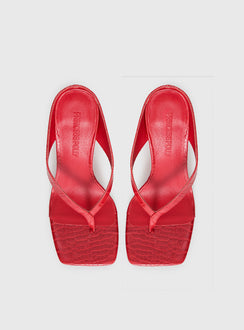 Nylah Wedge Heels Red Croc