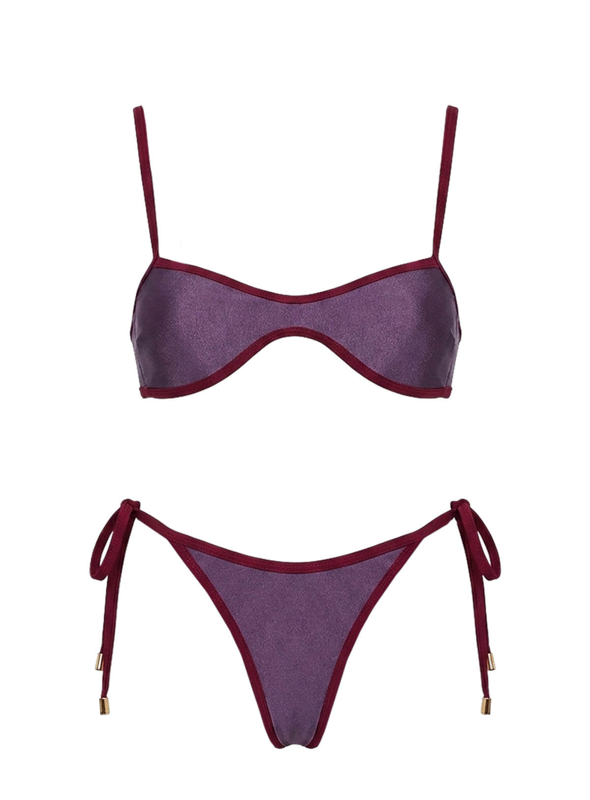Keyton Bikini Top Deep Purple