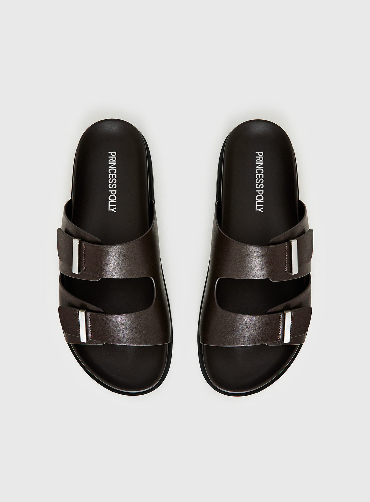Dedication Double Strap Sandals Chocolate