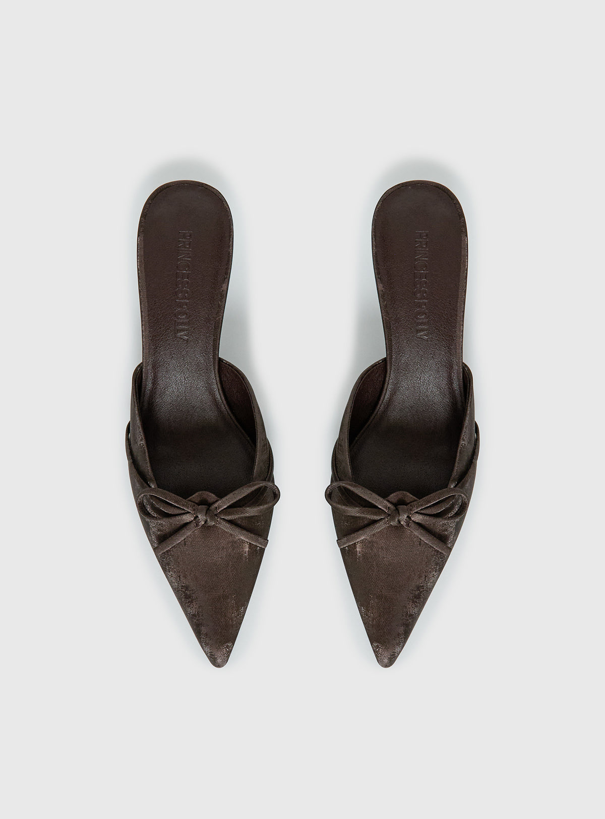 Unrivaled Pointed Toe Faux Suede Heels Chocolate
