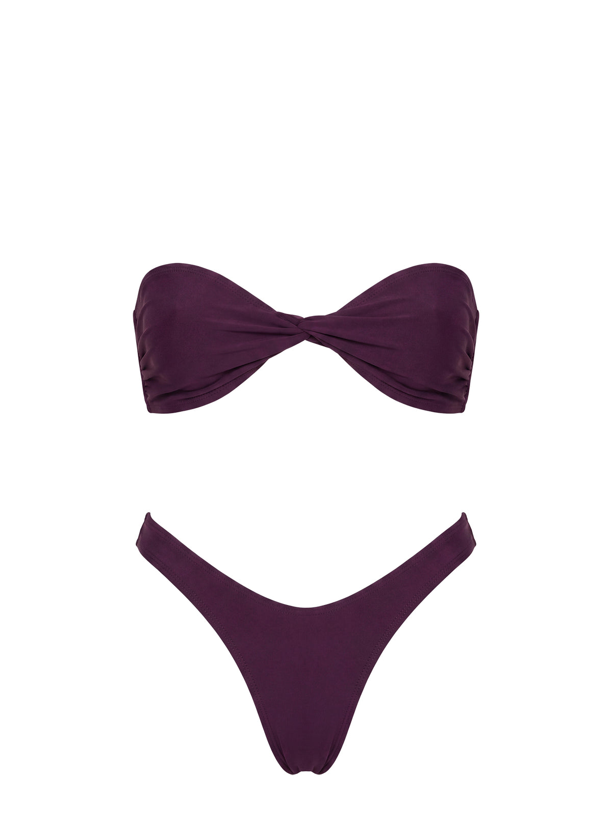 Tamrali Bandeau Bikini Top Purple