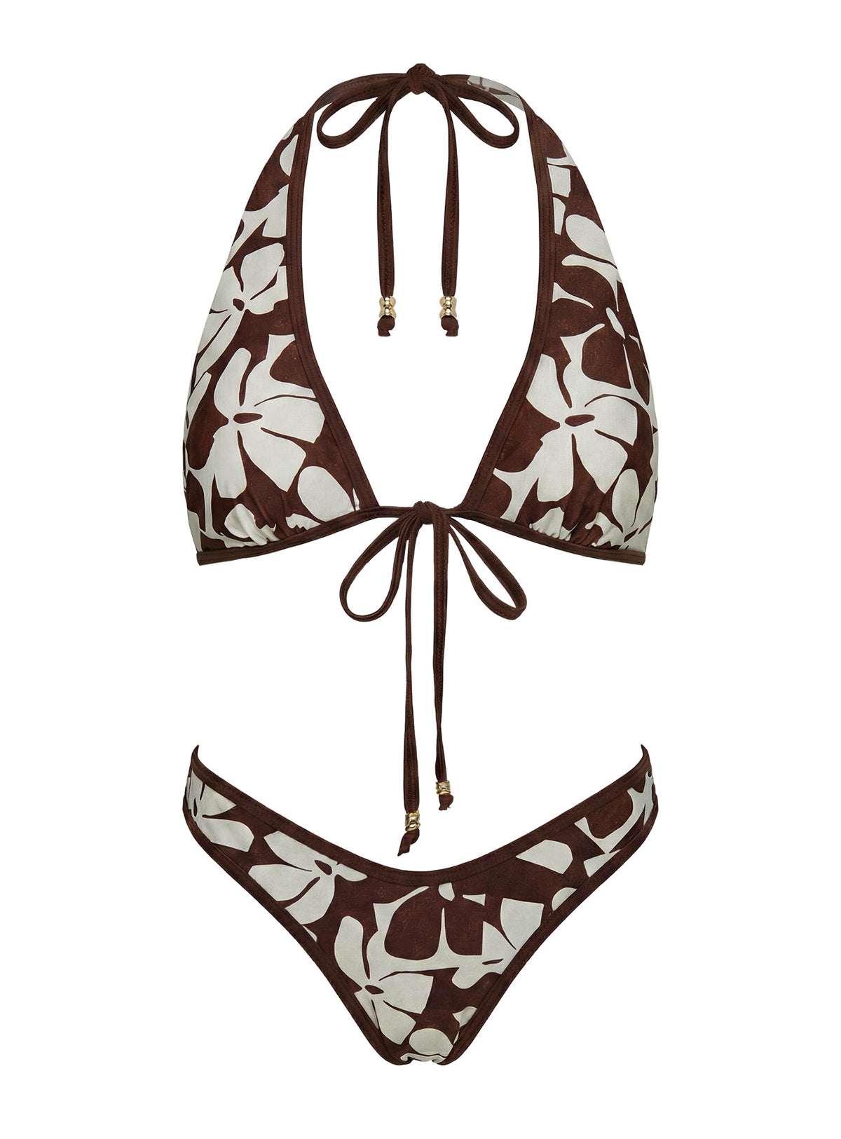 Honey Tide Bikini Bottoms Brown Floral