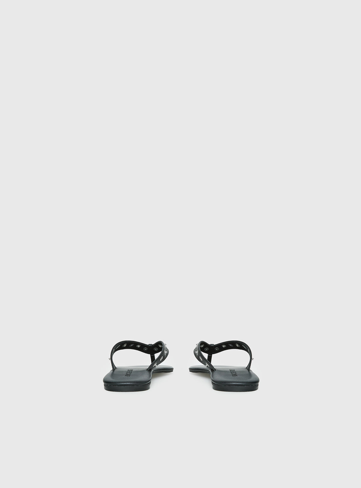 Lyana Eyelet Detail Sandals Black