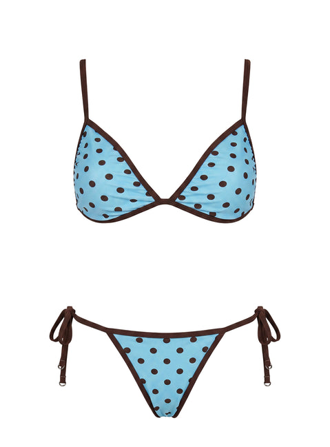 Idola Bikini Top Blue Polka Dot