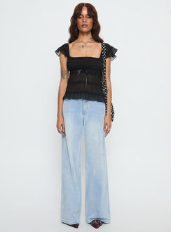 Brighter Than Stars Tiered Top Black