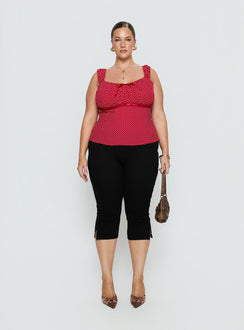 Garconne Top Red Polka Curve