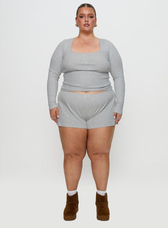 Sleepytea Rib Sleep Short Grey Curve