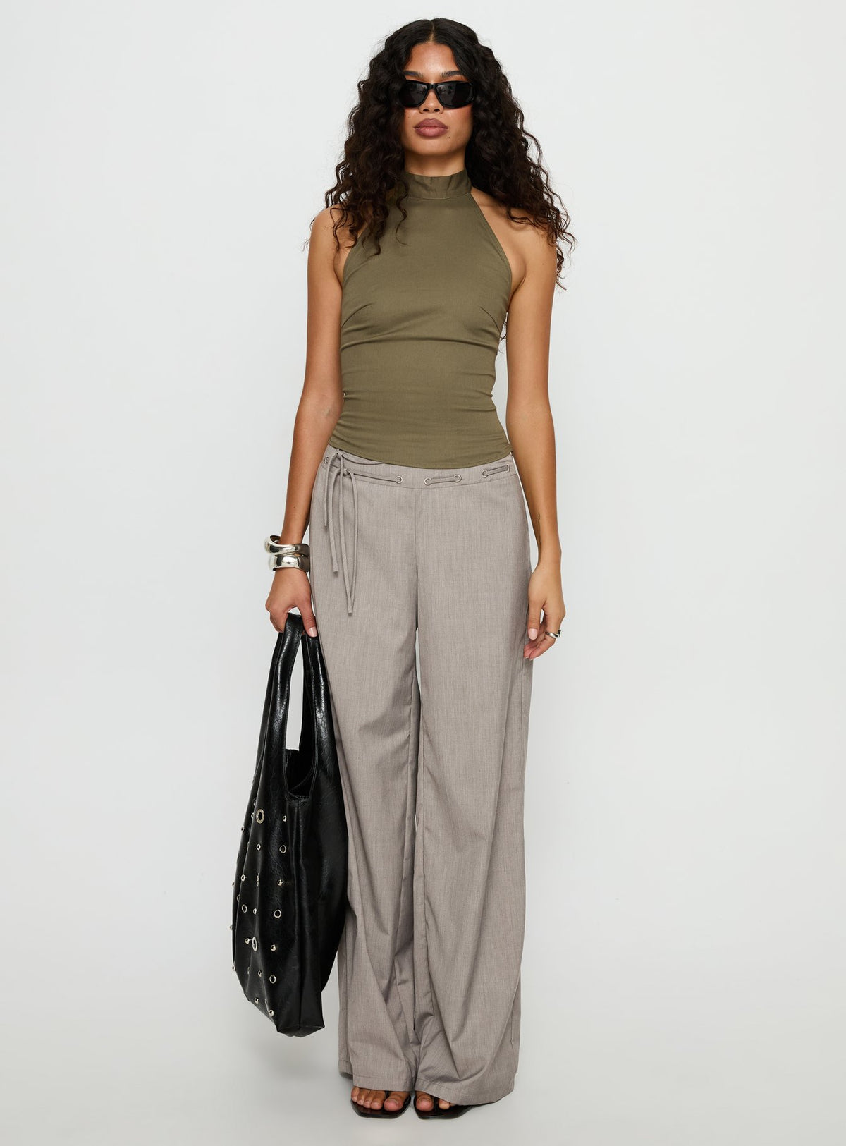 Merril Halter Top Khaki