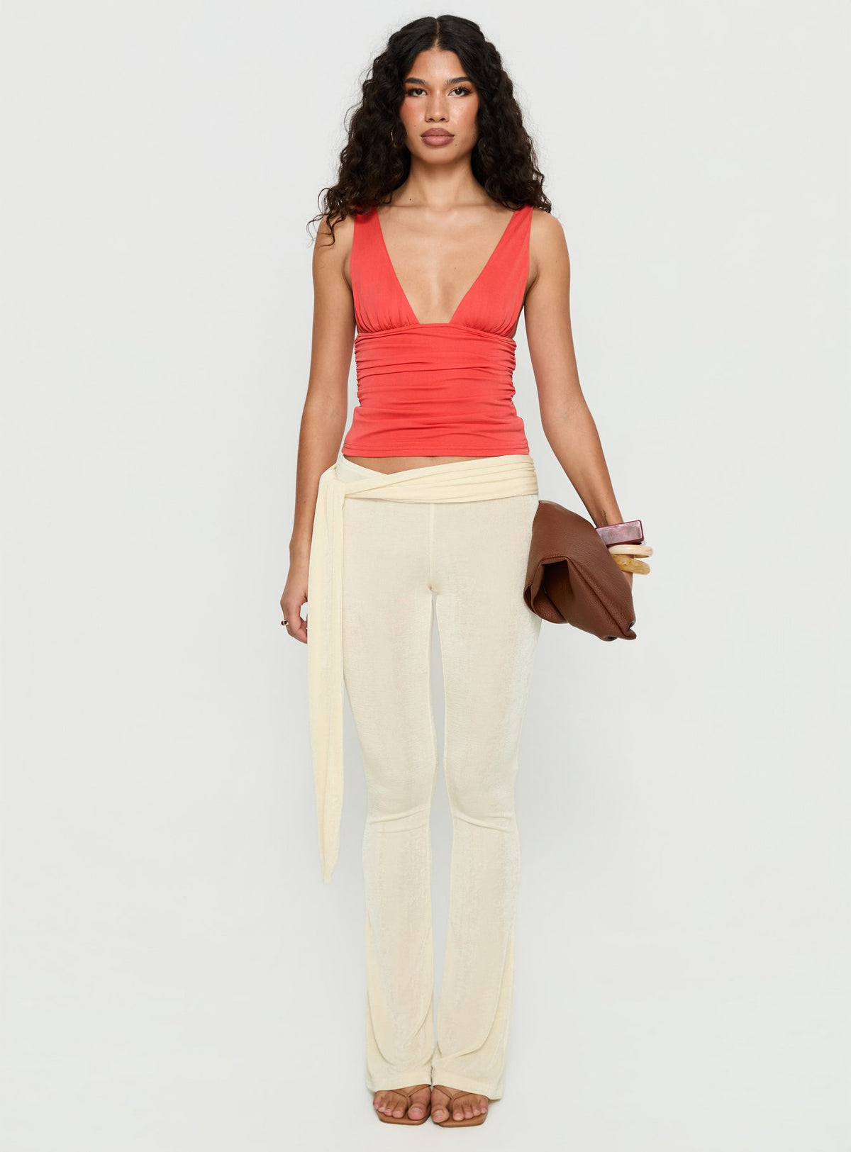 Sublime Ruched Top Orange